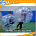 Boule de bulle à bulle de verre clair et fougueux, ballon à bulle gonflable gonflable humain